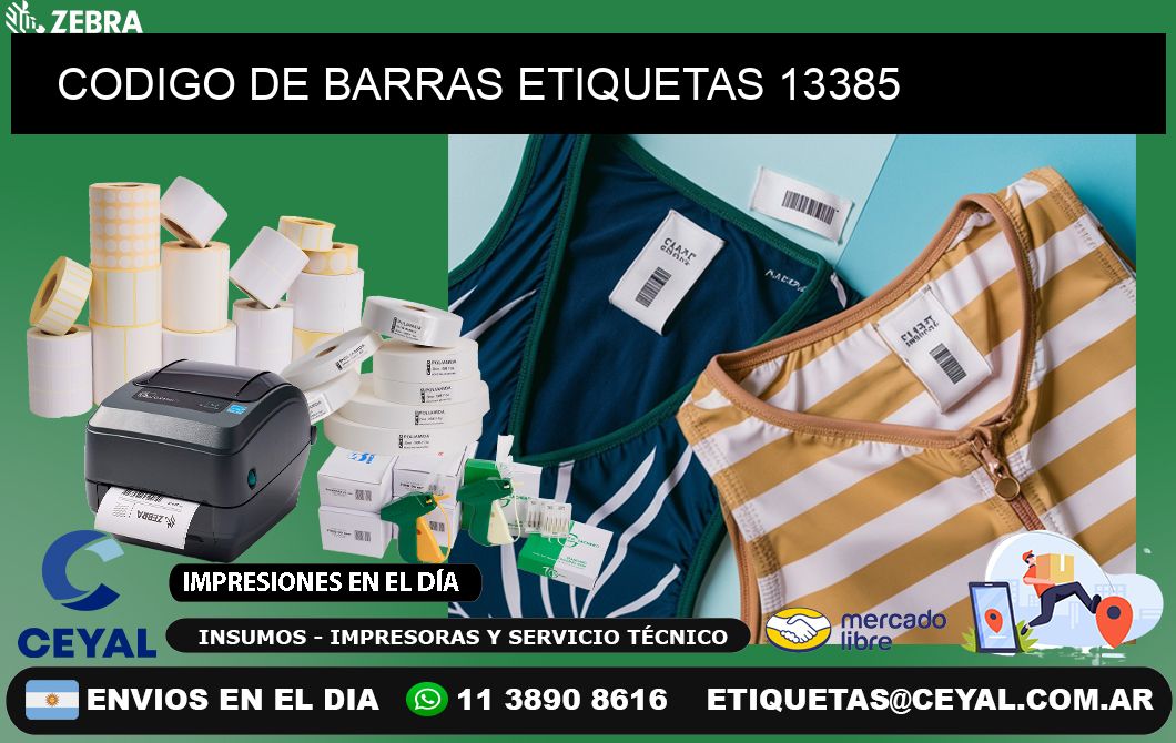 CODIGO DE BARRAS ETIQUETAS 13385