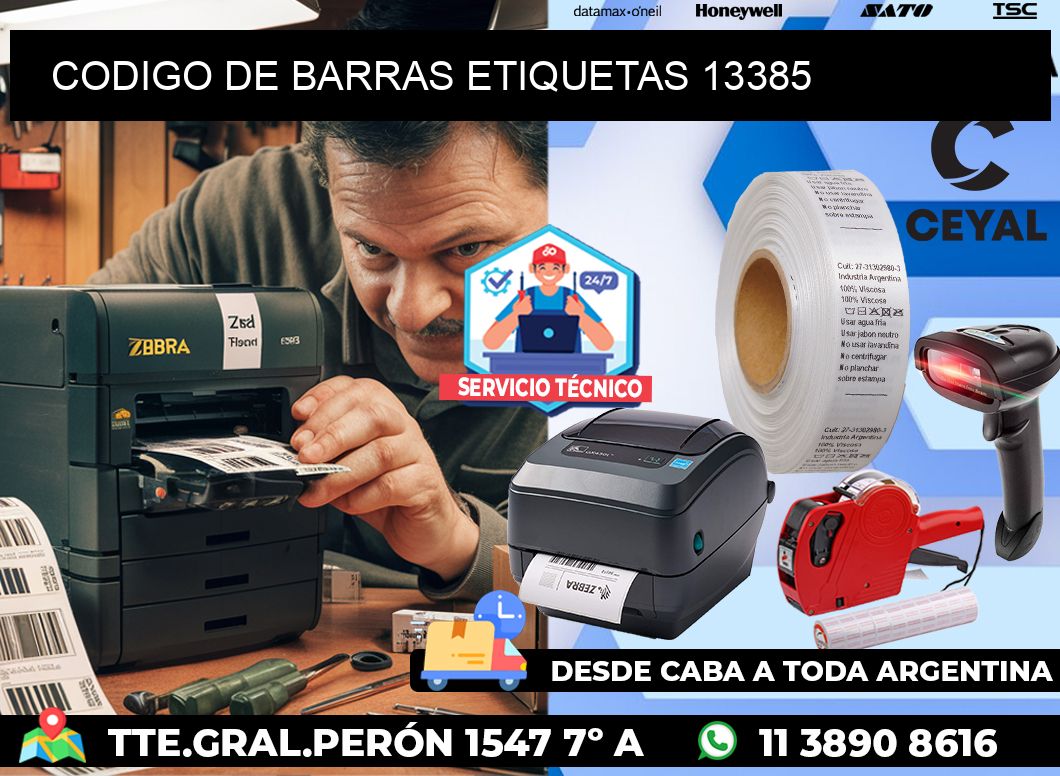 CODIGO DE BARRAS ETIQUETAS 13385