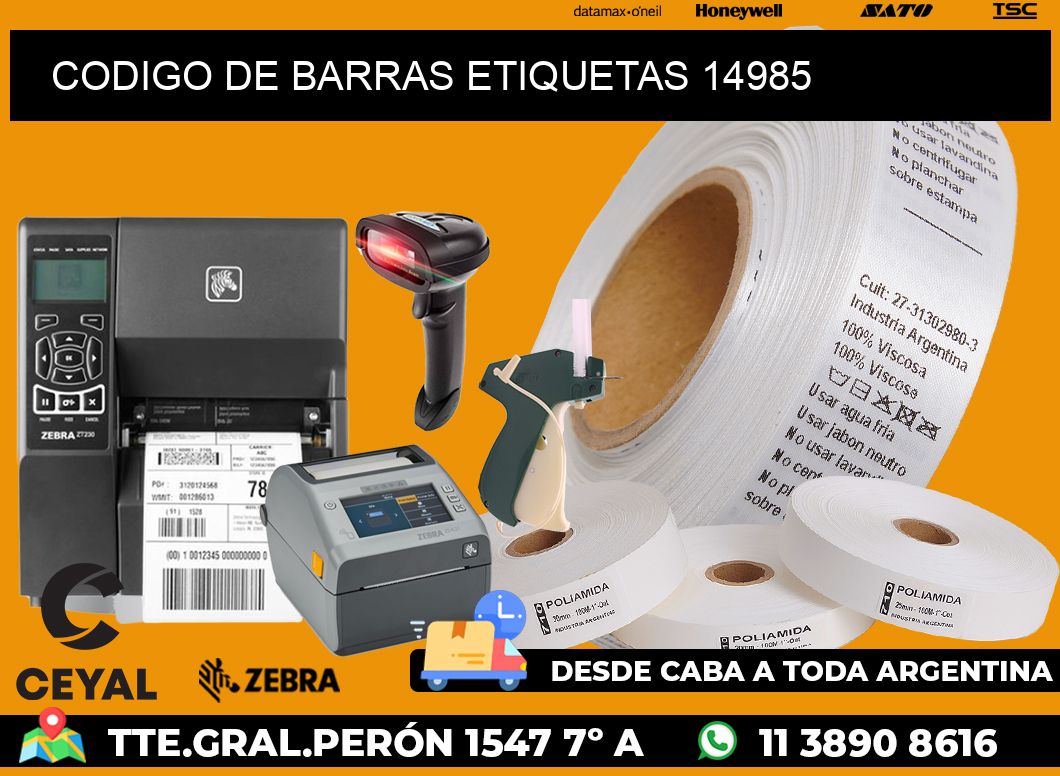 CODIGO DE BARRAS ETIQUETAS 14985