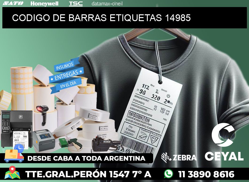 CODIGO DE BARRAS ETIQUETAS 14985
