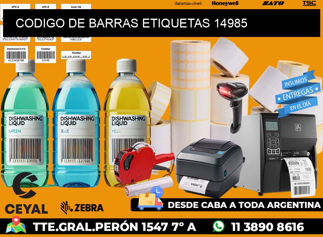 CODIGO DE BARRAS ETIQUETAS 14985