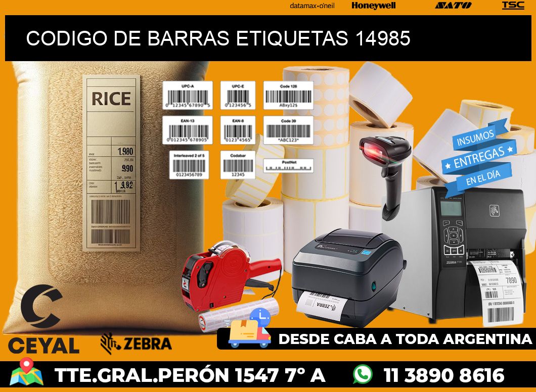 CODIGO DE BARRAS ETIQUETAS 14985