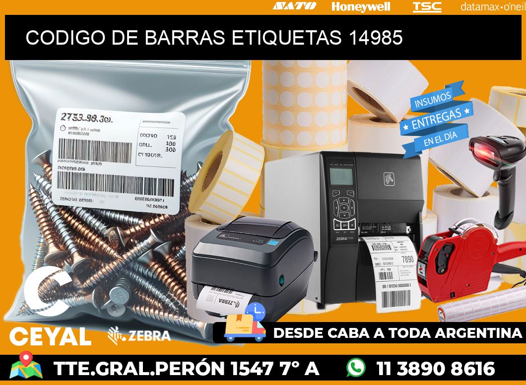 CODIGO DE BARRAS ETIQUETAS 14985
