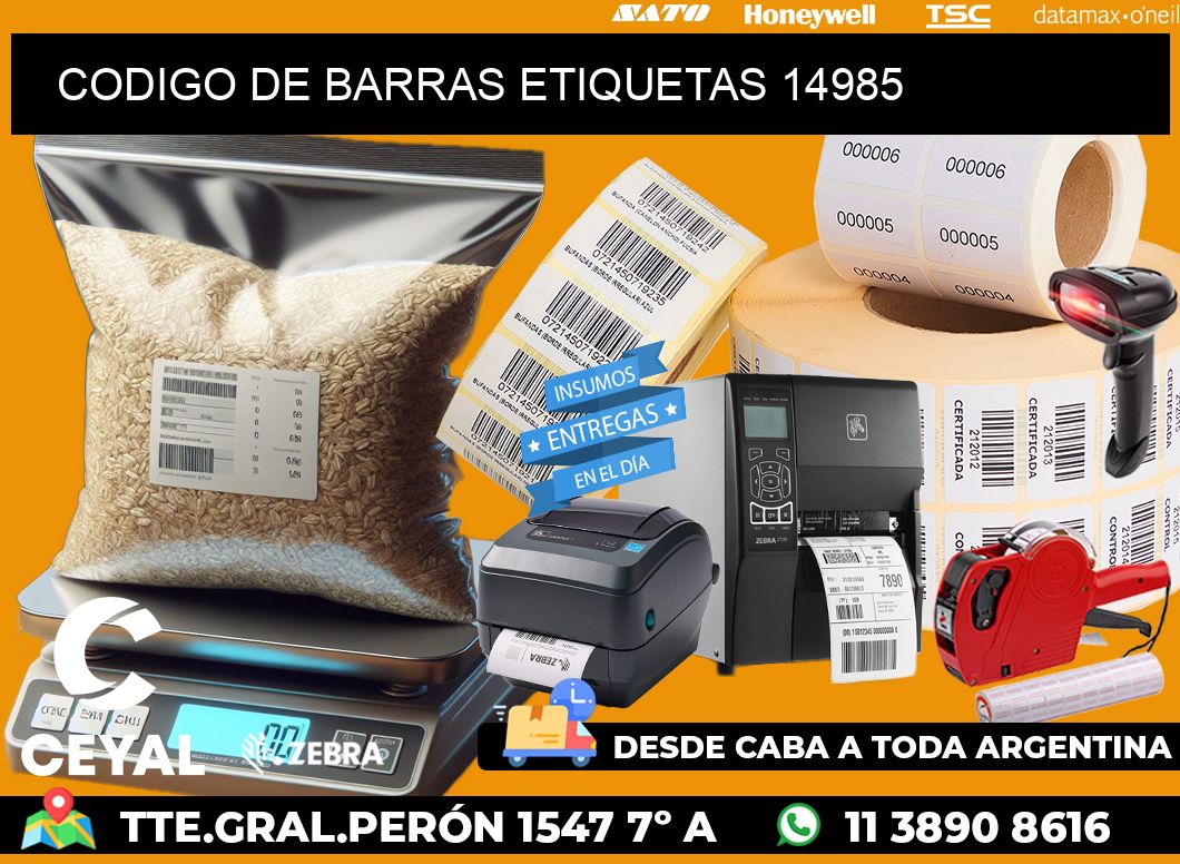 CODIGO DE BARRAS ETIQUETAS 14985
