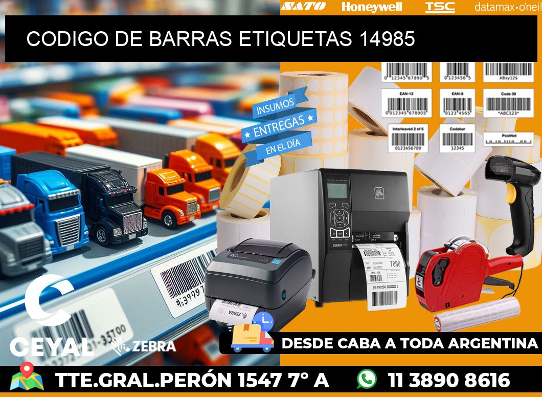 CODIGO DE BARRAS ETIQUETAS 14985