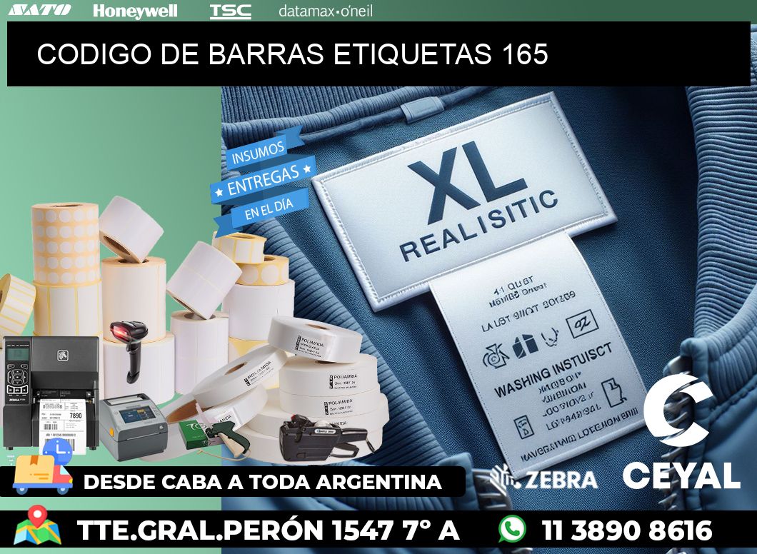CODIGO DE BARRAS ETIQUETAS 165