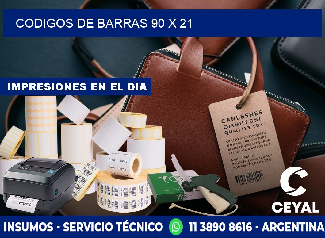 CODIGOS DE BARRAS 90 x 21