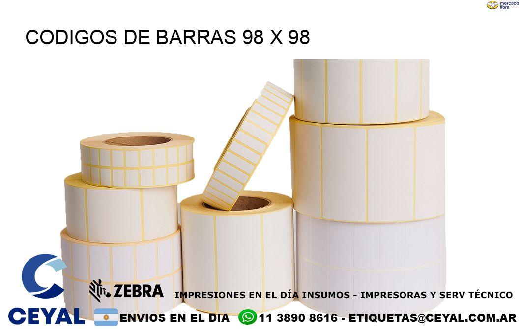 CODIGOS DE BARRAS 98 x 98