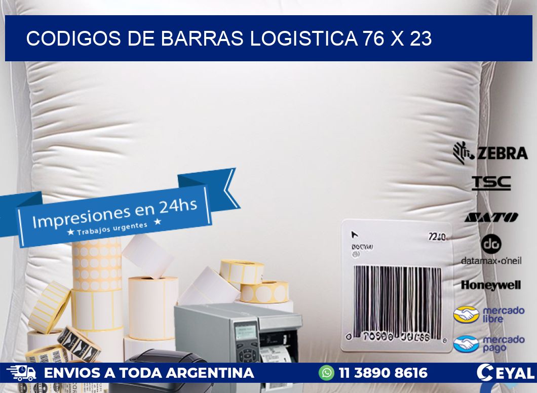 CODIGOS DE BARRAS LOGISTICA 76 x 23