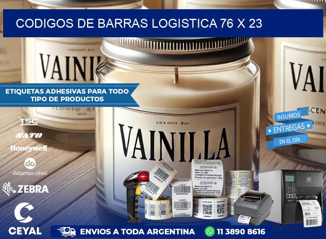 CODIGOS DE BARRAS LOGISTICA 76 x 23