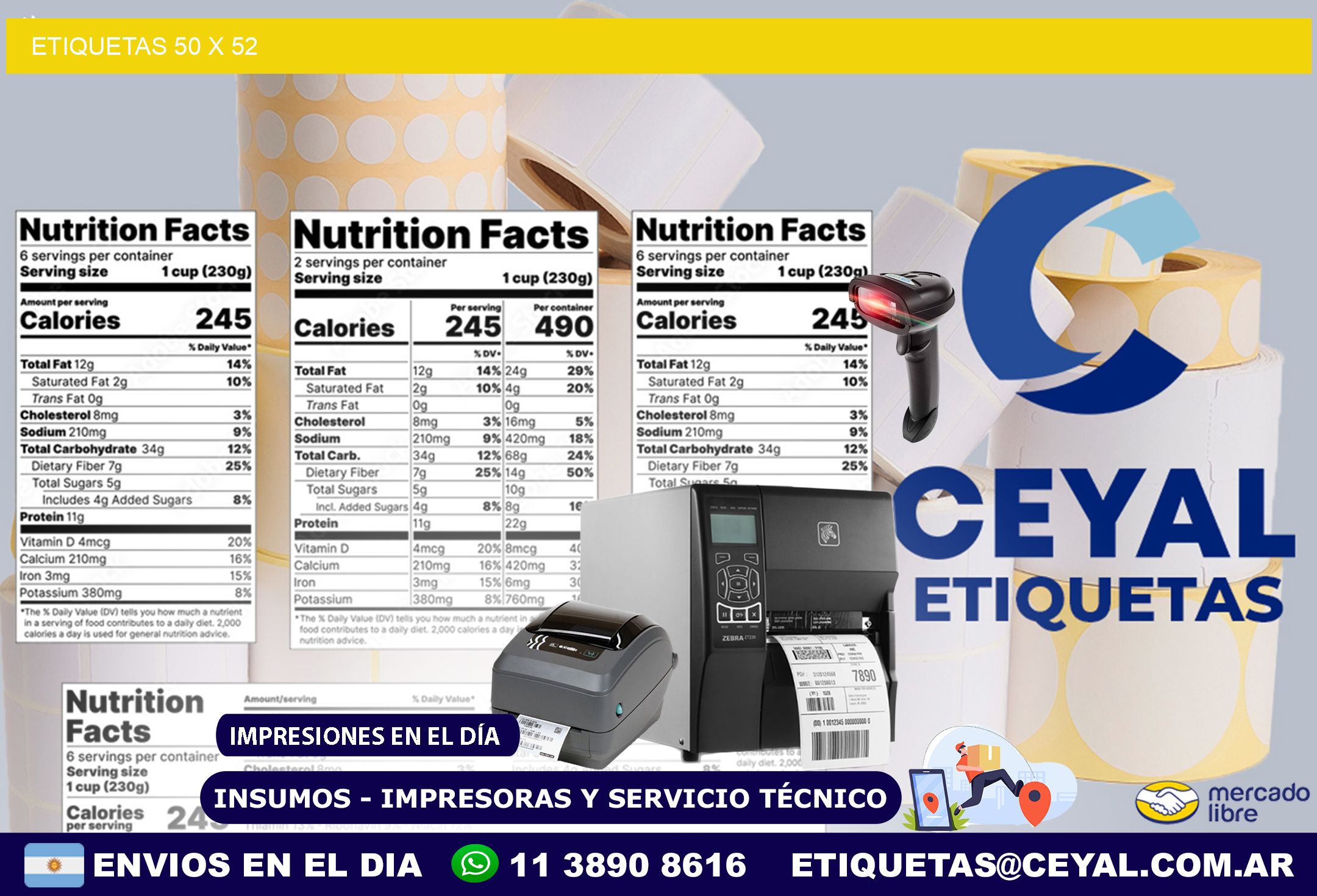 ETIQUETAS 50 x 52