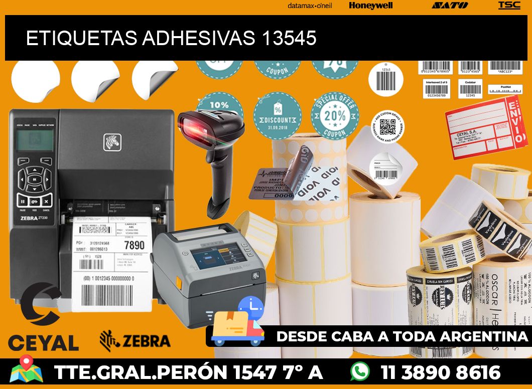 ETIQUETAS ADHESIVAS 13545