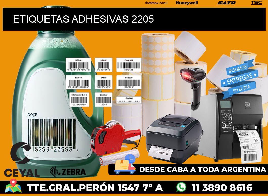 ETIQUETAS ADHESIVAS 2205