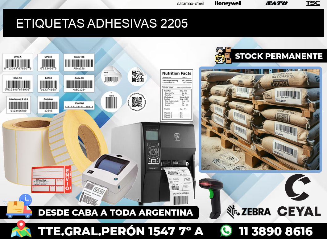 ETIQUETAS ADHESIVAS 2205