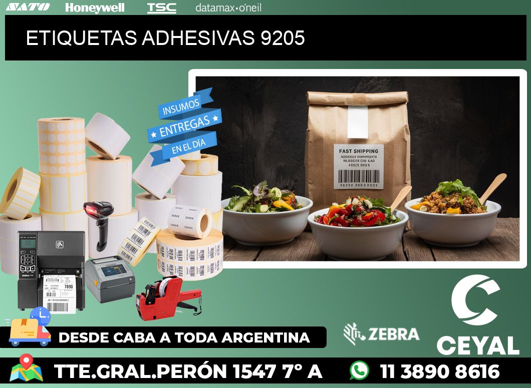 ETIQUETAS ADHESIVAS 9205