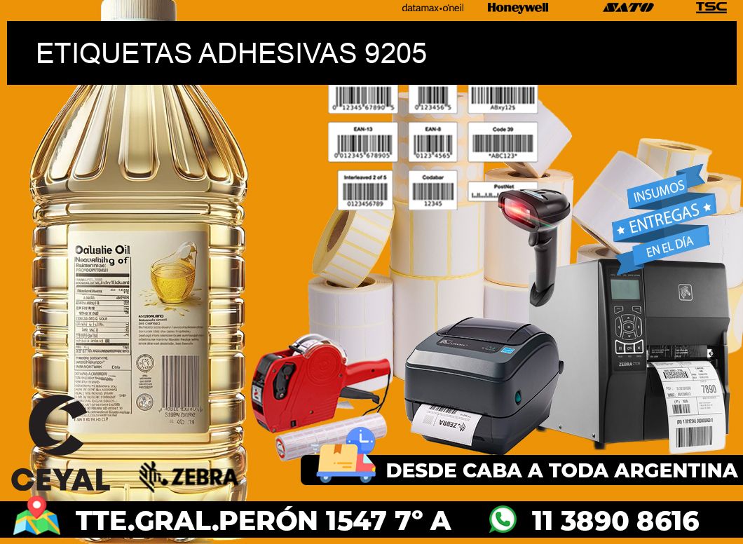 ETIQUETAS ADHESIVAS 9205