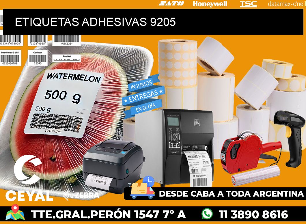 ETIQUETAS ADHESIVAS 9205