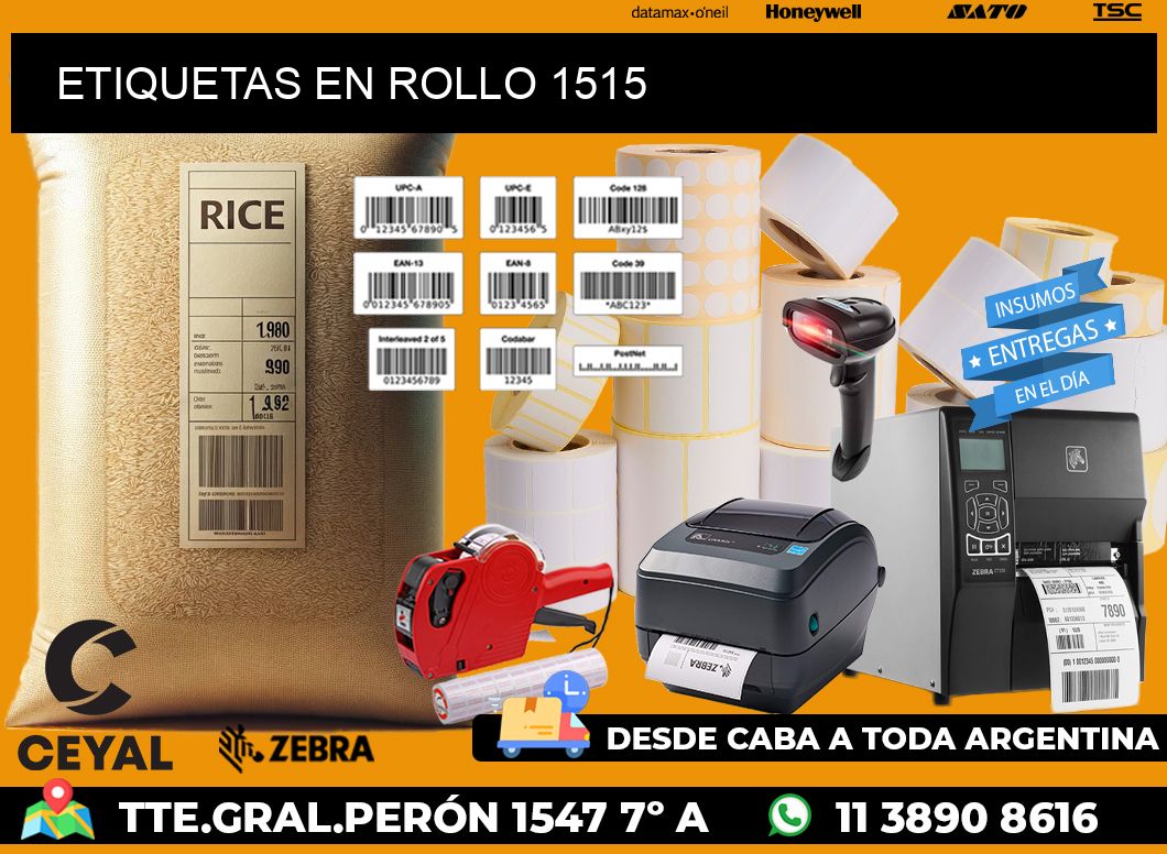 ETIQUETAS EN ROLLO 1515