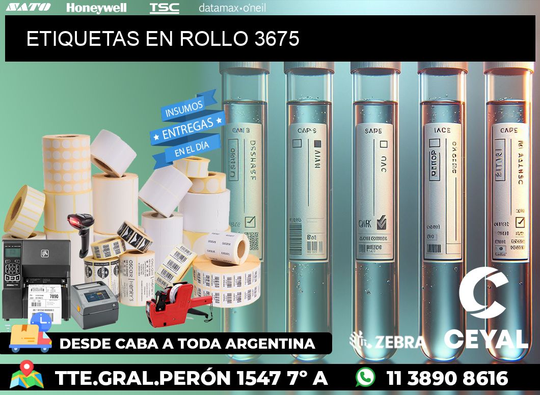 ETIQUETAS EN ROLLO 3675