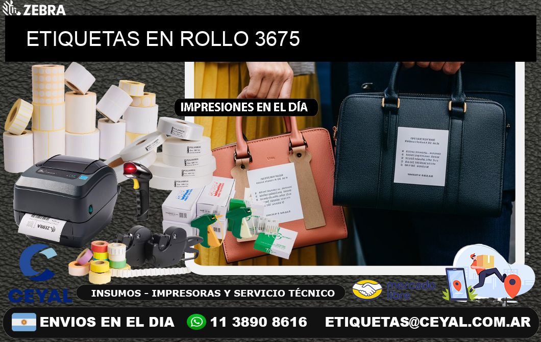 ETIQUETAS EN ROLLO 3675