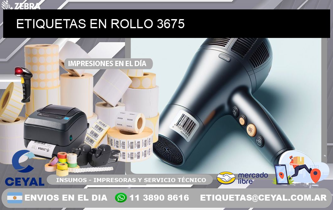 ETIQUETAS EN ROLLO 3675