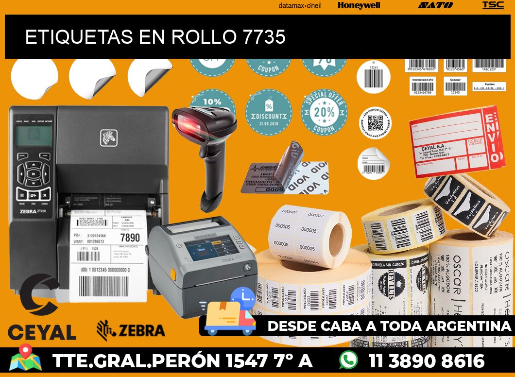 ETIQUETAS EN ROLLO 7735