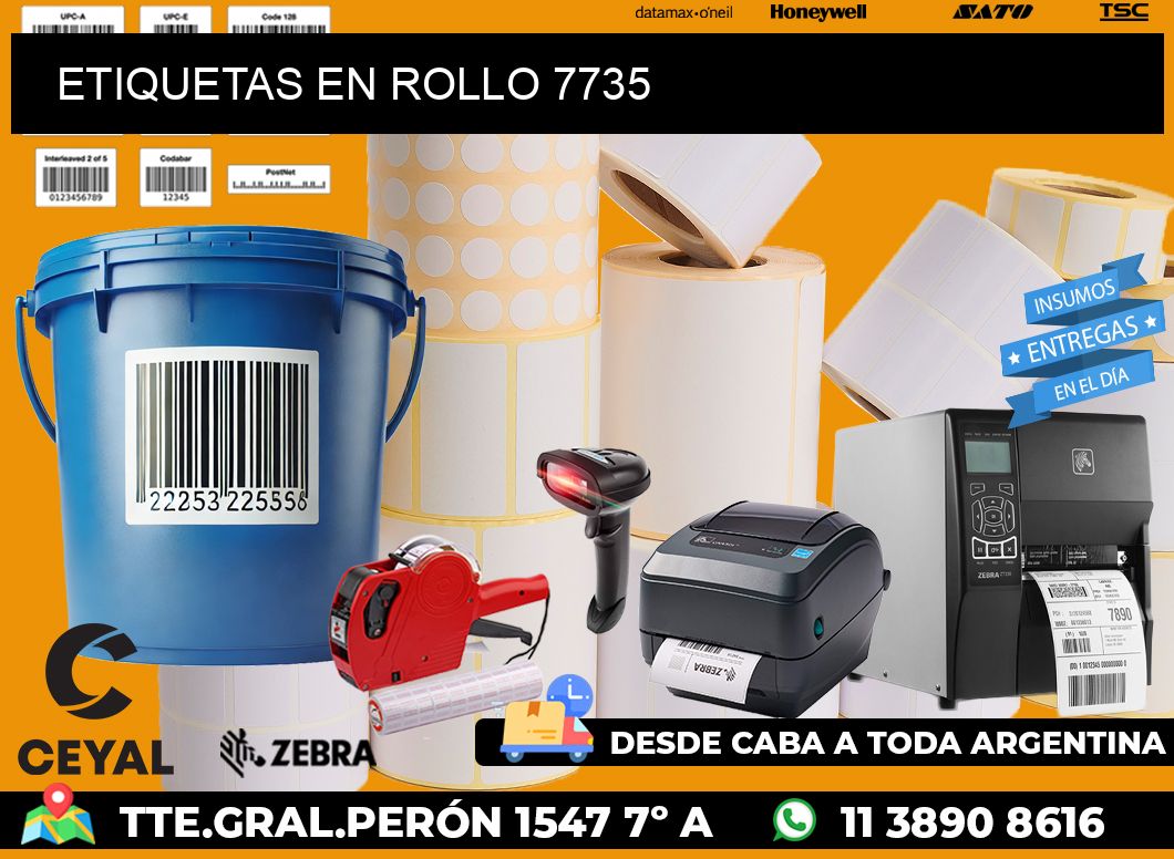 ETIQUETAS EN ROLLO 7735