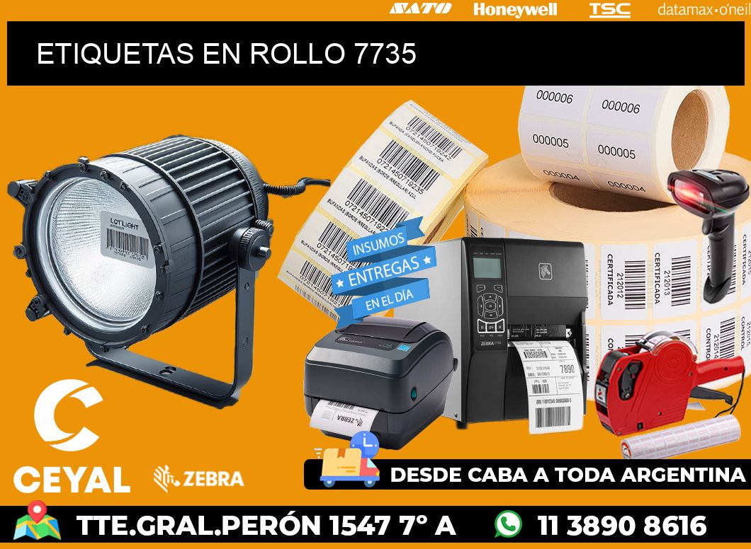 ETIQUETAS EN ROLLO 7735