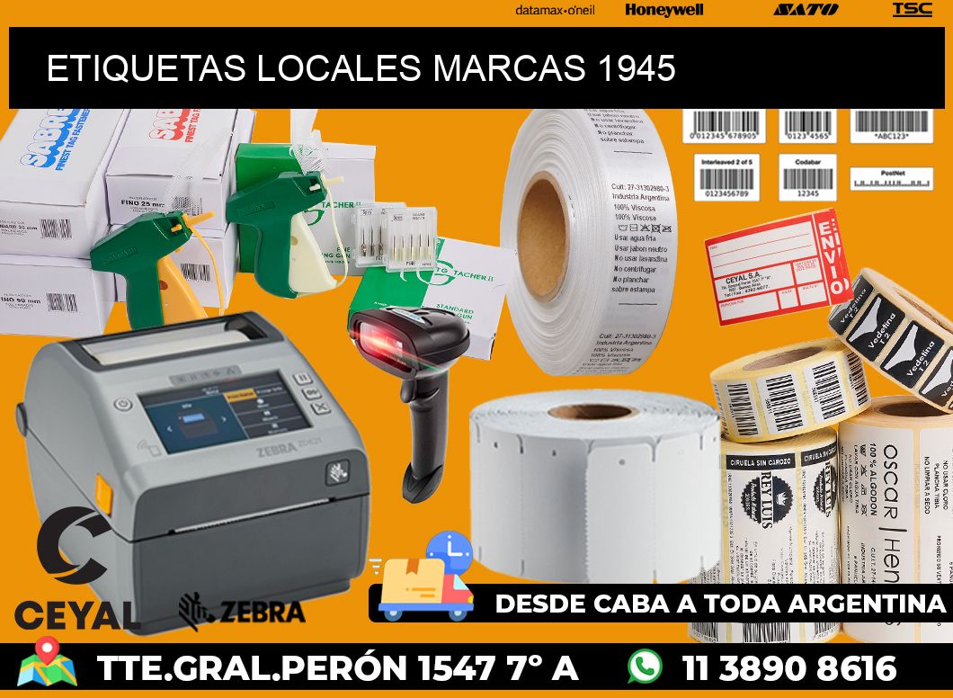 ETIQUETAS LOCALES MARCAS 1945