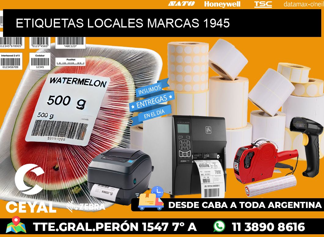 ETIQUETAS LOCALES MARCAS 1945