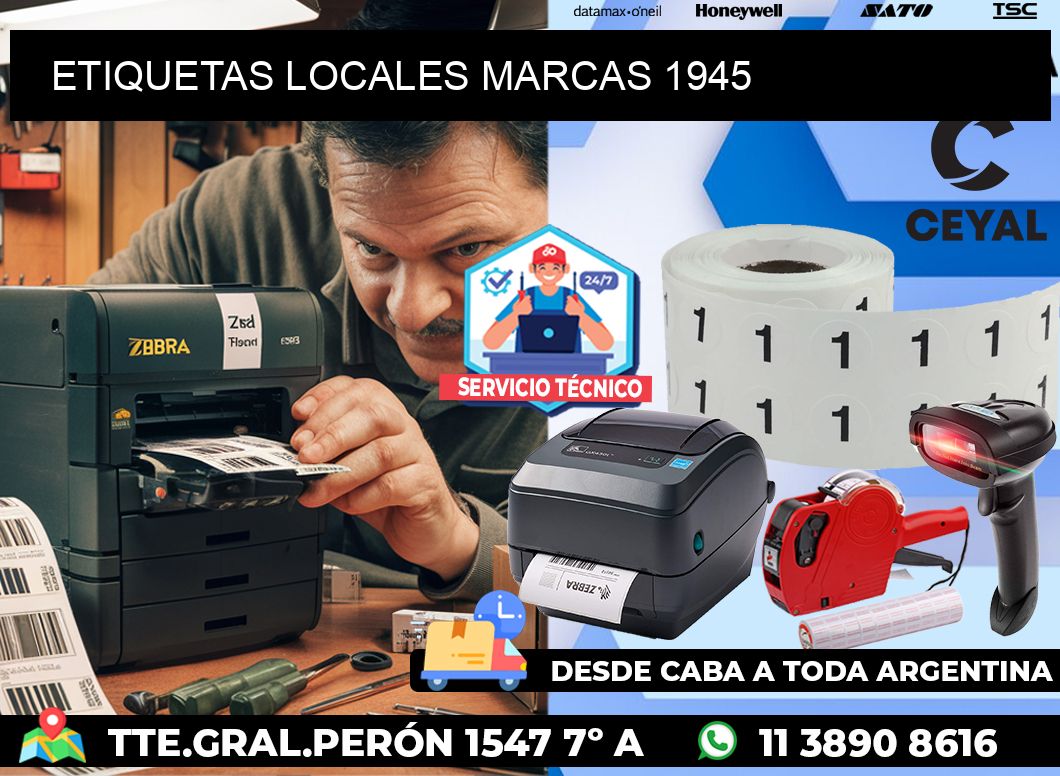 ETIQUETAS LOCALES MARCAS 1945