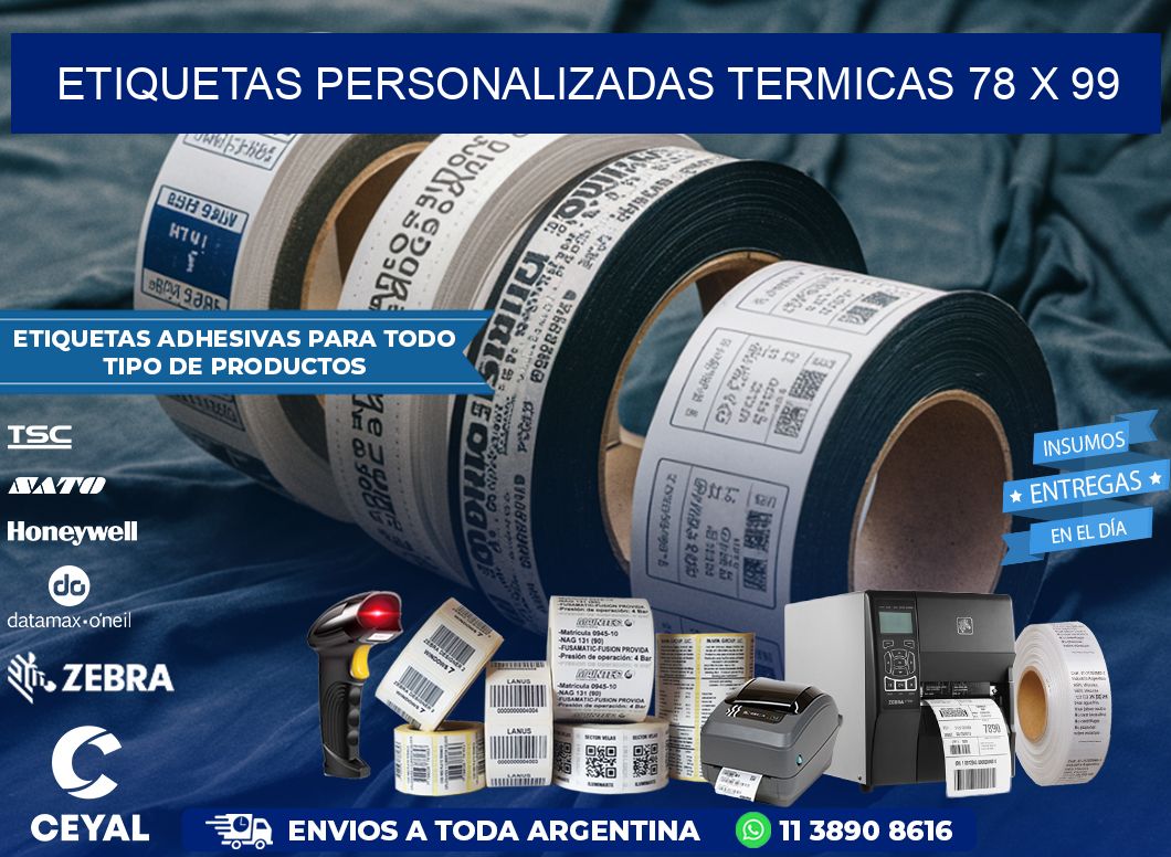 ETIQUETAS PERSONALIZADAS TERMICAS 78 x 99