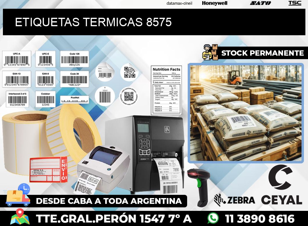 ETIQUETAS TERMICAS 8575
