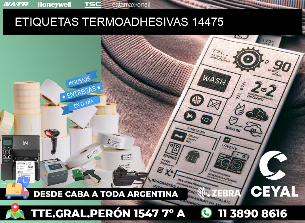 ETIQUETAS TERMOADHESIVAS 14475