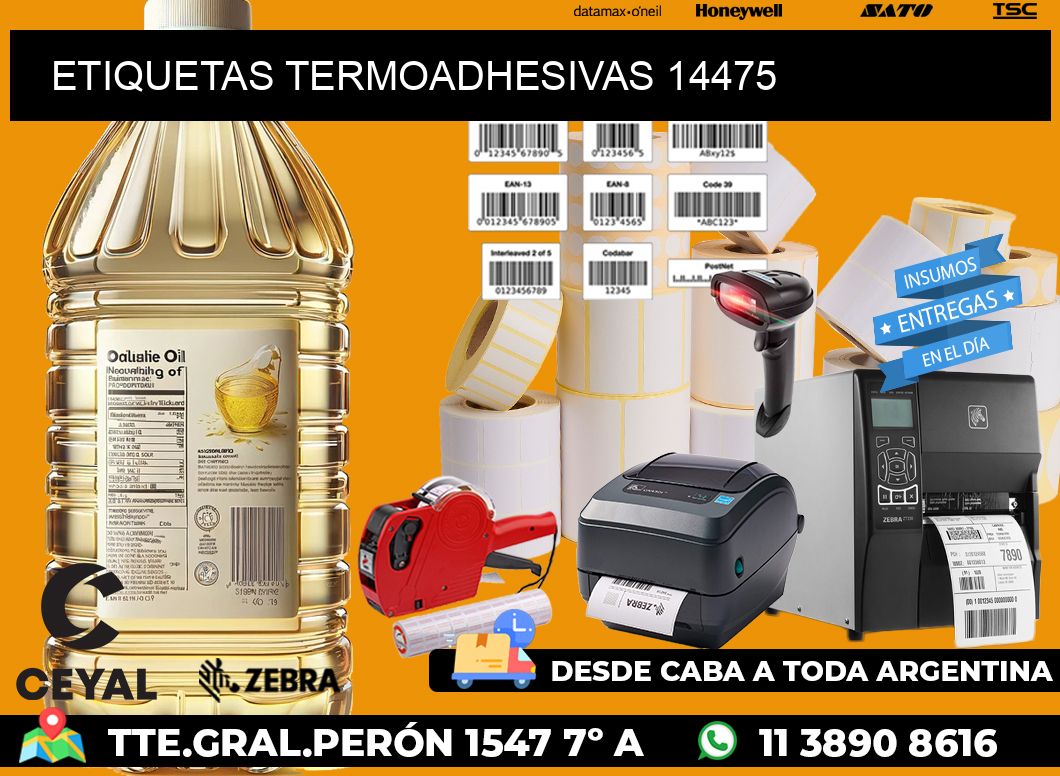ETIQUETAS TERMOADHESIVAS 14475