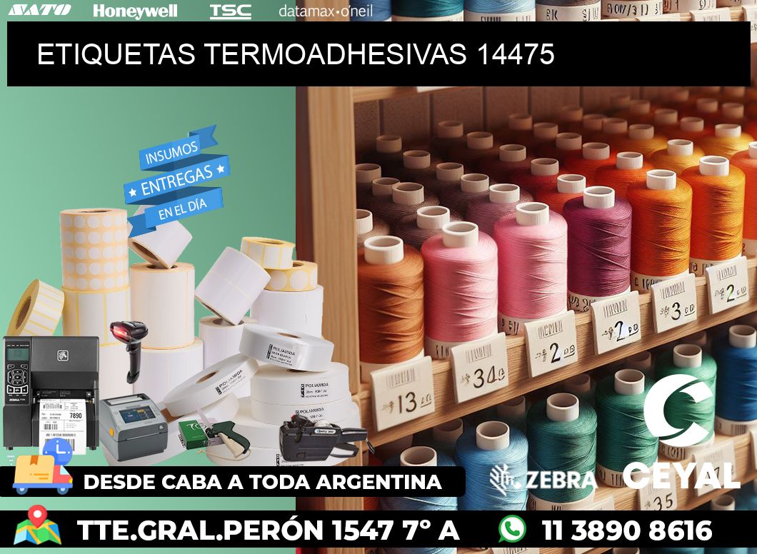 ETIQUETAS TERMOADHESIVAS 14475