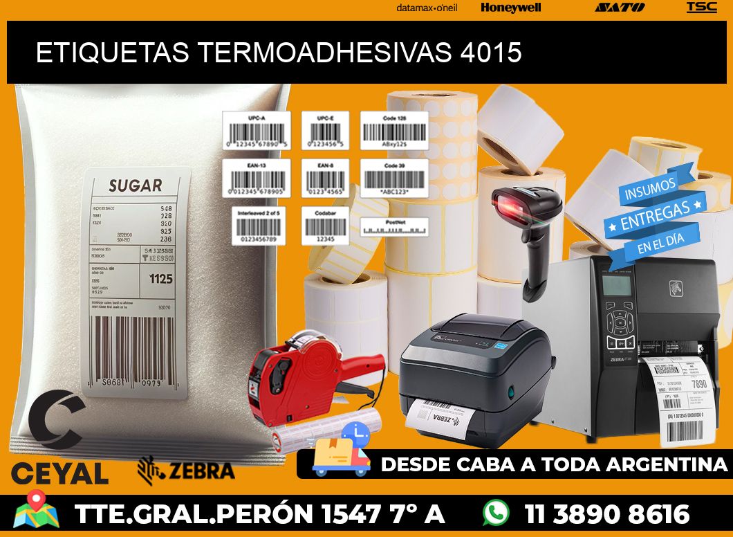 ETIQUETAS TERMOADHESIVAS 4015