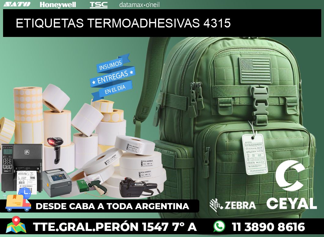 ETIQUETAS TERMOADHESIVAS 4315