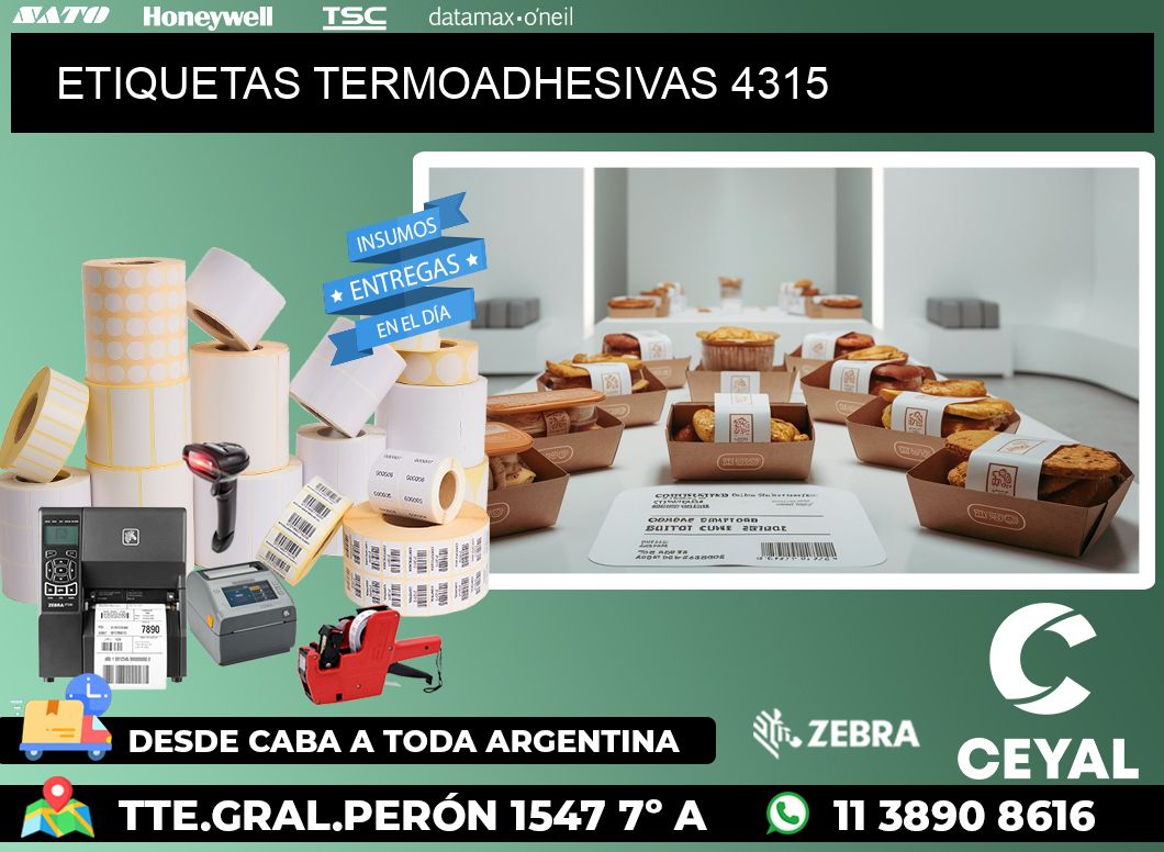 ETIQUETAS TERMOADHESIVAS 4315