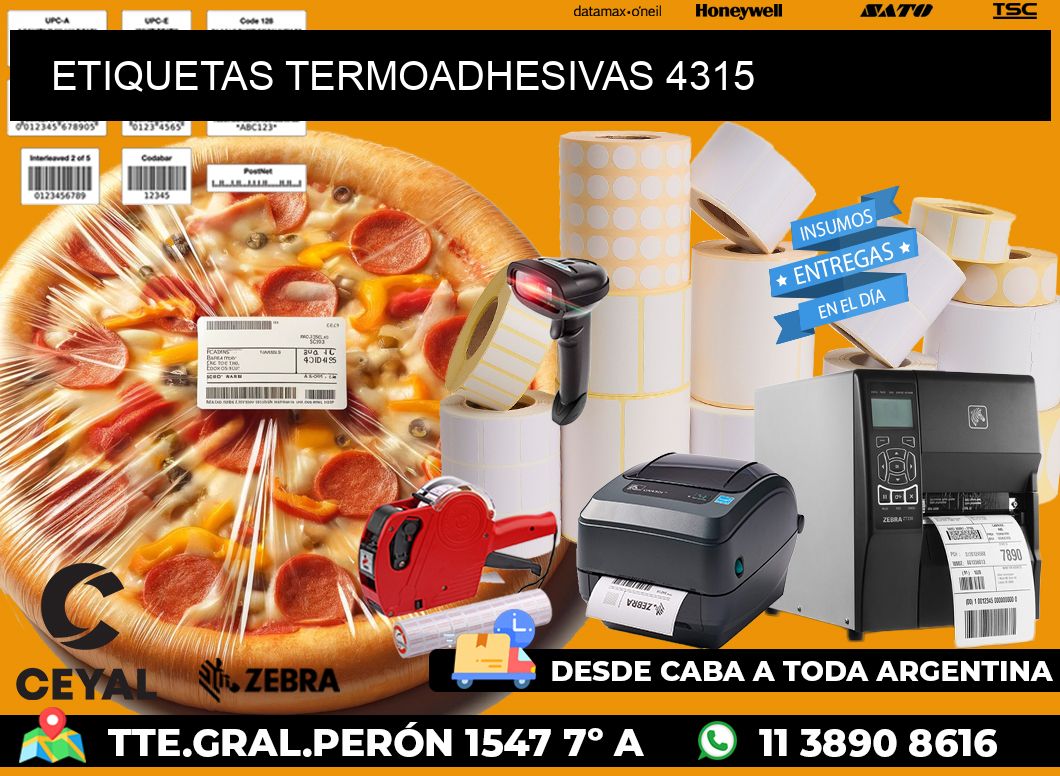 ETIQUETAS TERMOADHESIVAS 4315