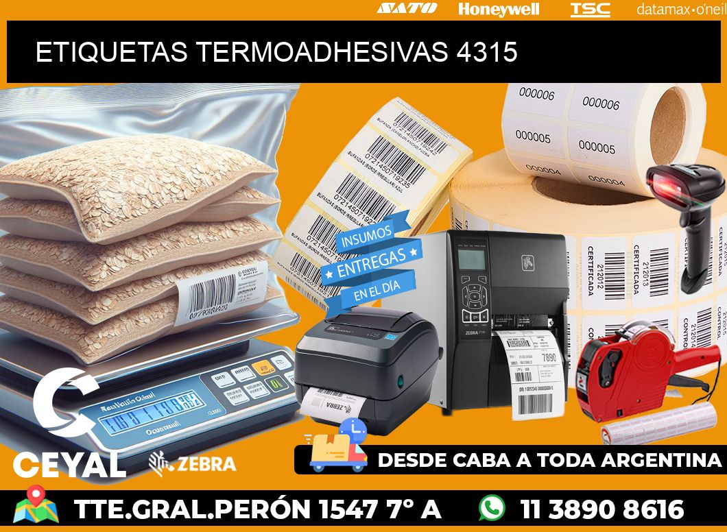 ETIQUETAS TERMOADHESIVAS 4315
