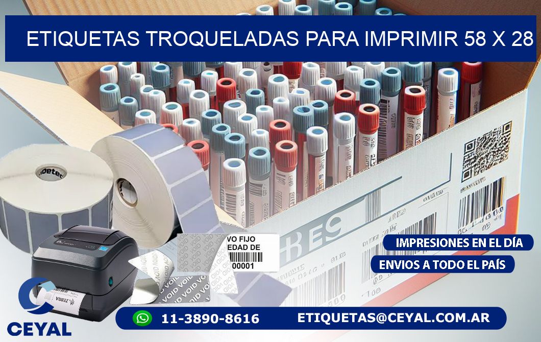 ETIQUETAS TROQUELADAS PARA IMPRIMIR 58 x 28
