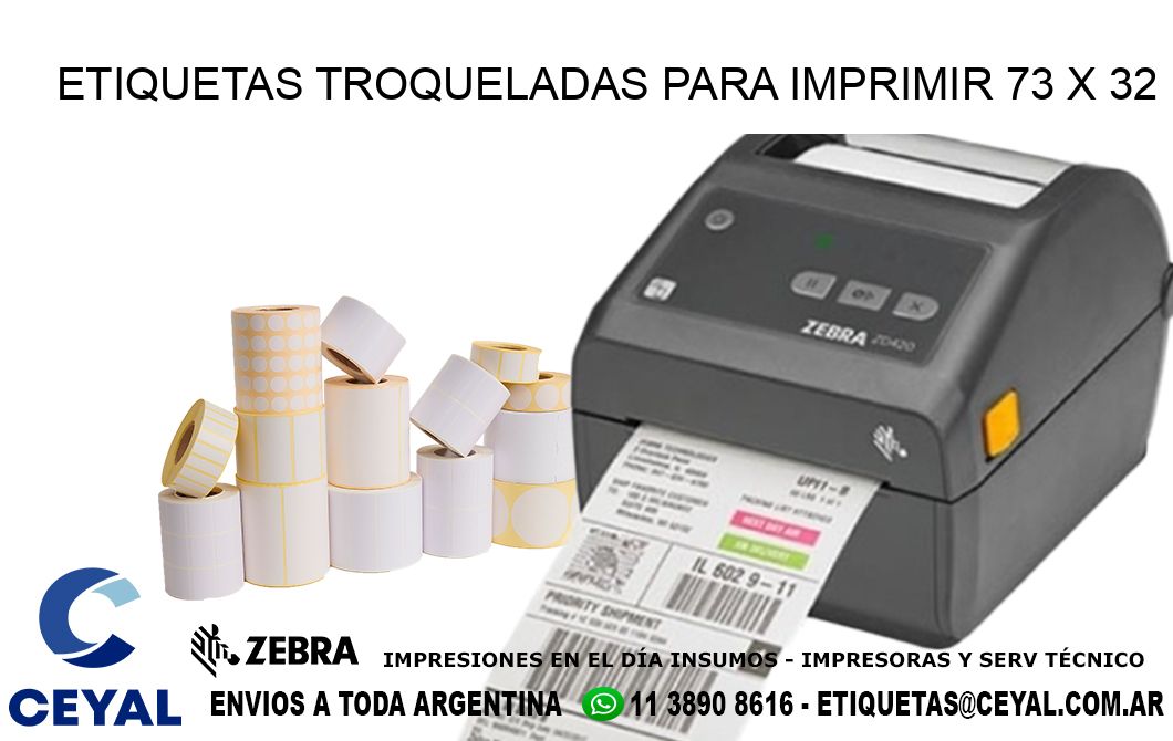 ETIQUETAS TROQUELADAS PARA IMPRIMIR 73 x 32