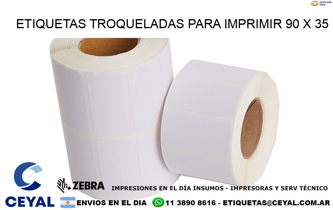 ETIQUETAS TROQUELADAS PARA IMPRIMIR 90 x 35