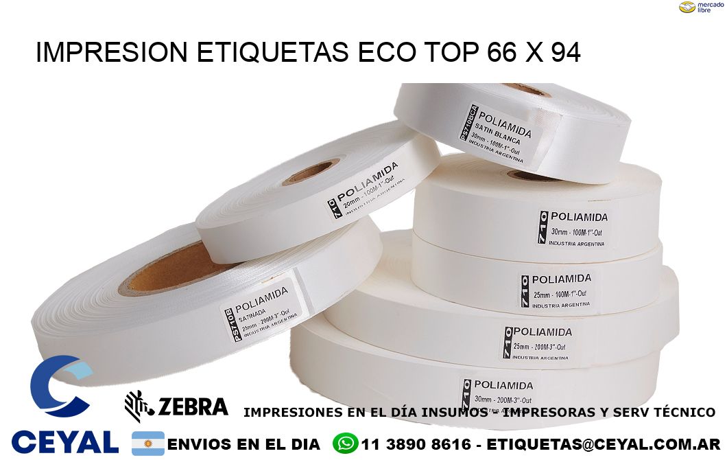 IMPRESION ETIQUETAS ECO TOP 66 x 94