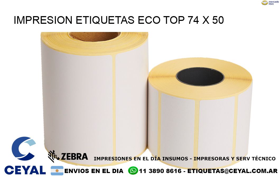 IMPRESION ETIQUETAS ECO TOP 74 x 50