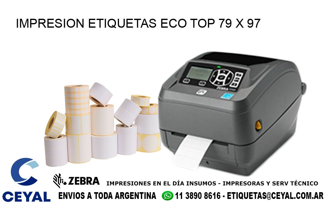 IMPRESION ETIQUETAS ECO TOP 79 x 97
