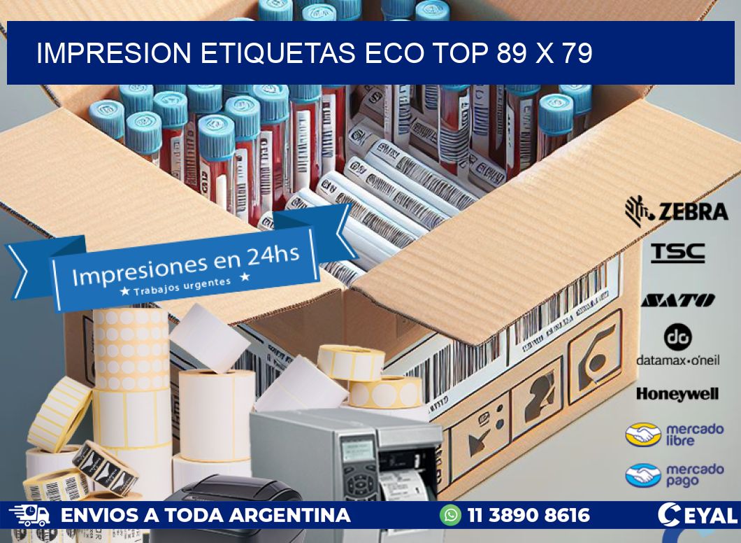 IMPRESION ETIQUETAS ECO TOP 89 x 79