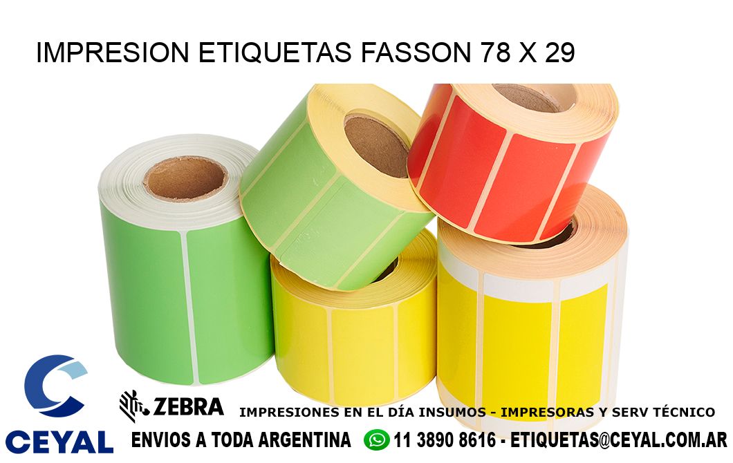 IMPRESION ETIQUETAS FASSON 78 x 29