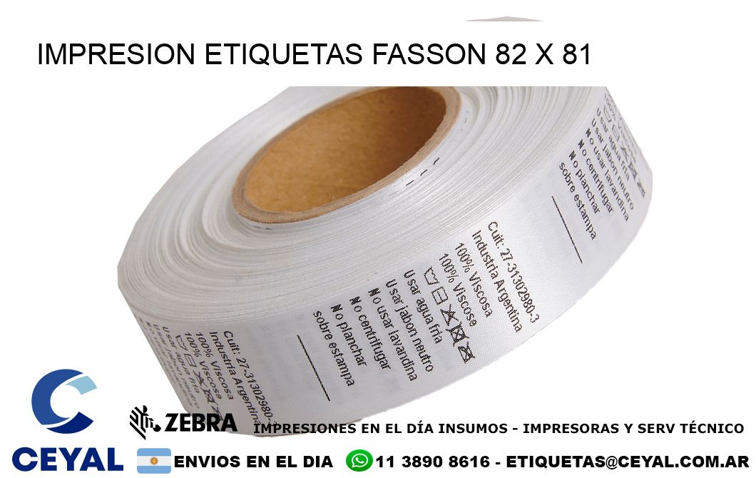 IMPRESION ETIQUETAS FASSON 82 x 81